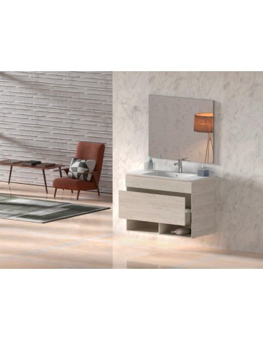 Armário de banheiro com pés de nebari com...