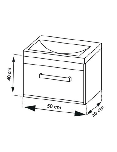 Gabinete de banheiro de gaveta Bragi 1 ou 2 com...