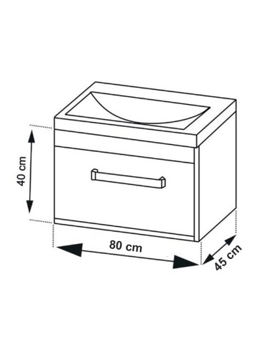 Gabinete de banheiro de gaveta Bragi 1 ou 2 com...