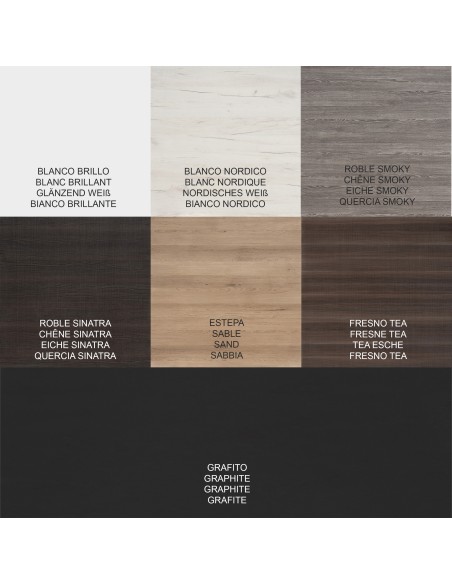 Mobiliário de banheiro suspenso Loki com lavatório e espelho