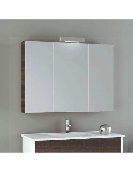 Mobília de espelho de parede de 3 portas 80, 100 ou 120cm