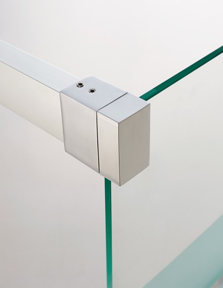 Ângulo de parede de chuveiro 2 + 2 Básico, sem menor perfil 5 cores de perfis, 2 tipos de vidro de alumínio 6mm