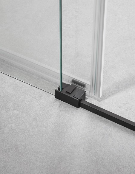 Ângulo de parede de chuveiro 2 + 2 Básico, sem menor perfil 5 cores de perfis, 2 tipos de vidro de alumínio 6mm