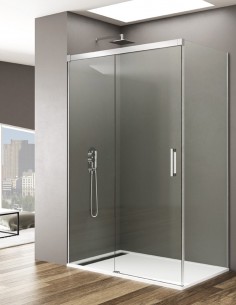 Parede de chuveiro de canto 1 + 1 com painel fixo básico,... 2