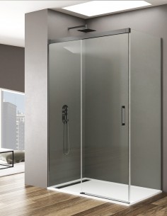 Parede de chuveiro de canto 1 + 1 com painel fixo básico,...