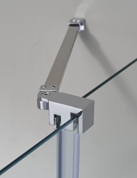 Cabine - hidra 1 + 1 parede de chuveiro angular com lado fixo, sem menor perfil ou superior