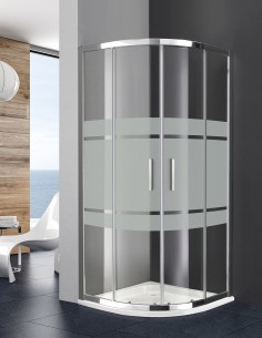 Parede - Titan 2 + 2 cabine de chuveiro semi-circular