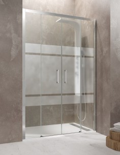 Parede de chuveiro de CEOs frontais 2 + 2 sem perfil...