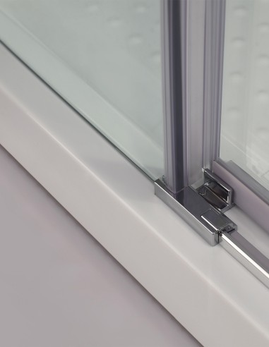 Parede de chuveiro angular 2 + 2 sem menor perfil