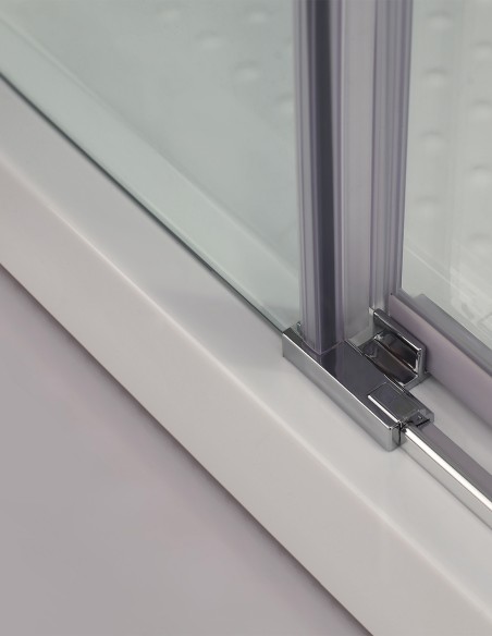 Parede de chuveiro angular 2 + 2 sem menor perfil