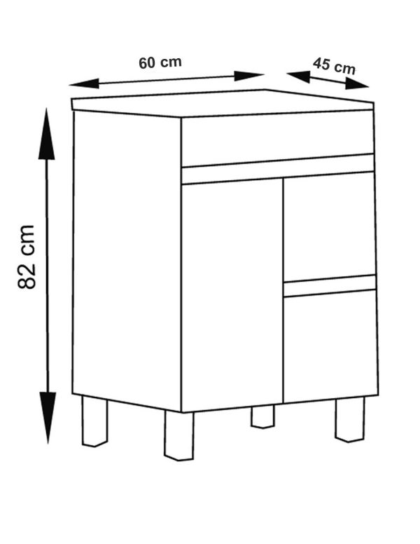 Meuble de salle de bain VIDAR avec plan vasque et miroir. 8 couleurs et 15 tailles