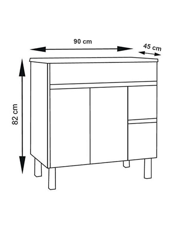 Meuble de salle de bain VIDAR avec plan vasque et miroir. 8 couleurs et 15 tailles